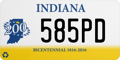 IN license plate 585PD