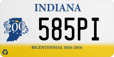 IN license plate 585PI