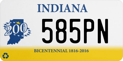 IN license plate 585PN