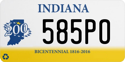 IN license plate 585PO