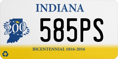 IN license plate 585PS