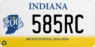 IN license plate 585RC