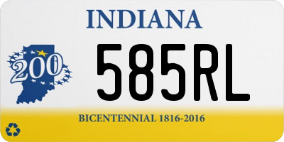 IN license plate 585RL