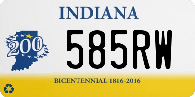 IN license plate 585RW