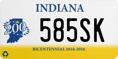 IN license plate 585SK