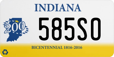 IN license plate 585SO