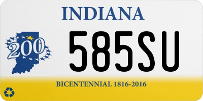 IN license plate 585SU