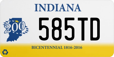 IN license plate 585TD