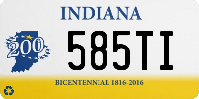 IN license plate 585TI