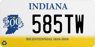 IN license plate 585TW