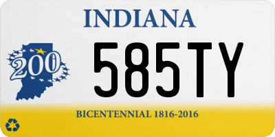 IN license plate 585TY