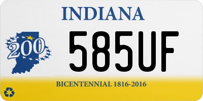 IN license plate 585UF