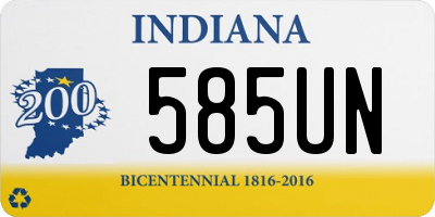 IN license plate 585UN