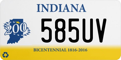 IN license plate 585UV