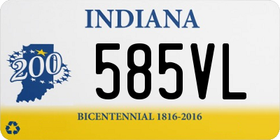 IN license plate 585VL