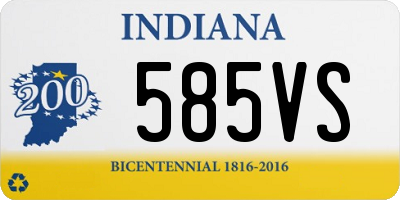 IN license plate 585VS