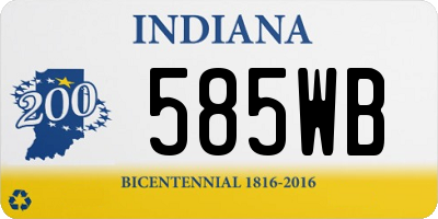 IN license plate 585WB