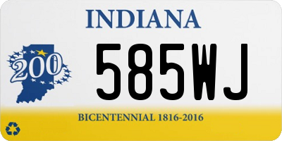 IN license plate 585WJ