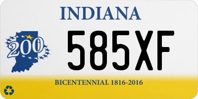 IN license plate 585XF