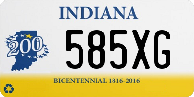 IN license plate 585XG