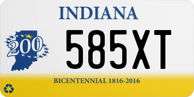 IN license plate 585XT