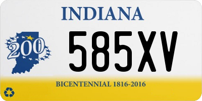 IN license plate 585XV