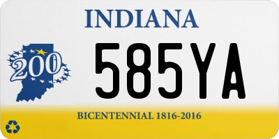 IN license plate 585YA