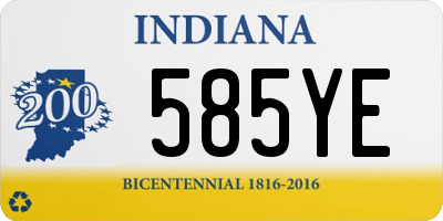 IN license plate 585YE