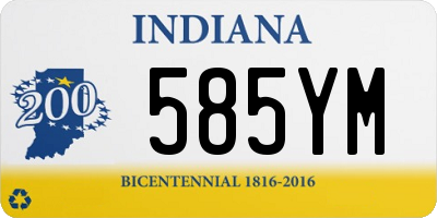 IN license plate 585YM