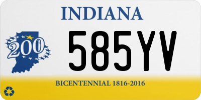 IN license plate 585YV