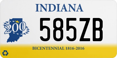 IN license plate 585ZB