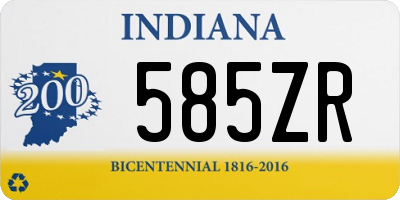 IN license plate 585ZR