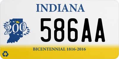 IN license plate 586AA