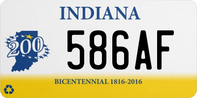 IN license plate 586AF