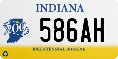 IN license plate 586AH