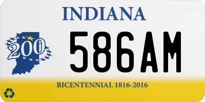 IN license plate 586AM