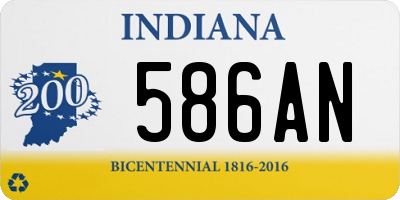 IN license plate 586AN