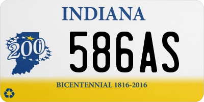 IN license plate 586AS