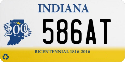 IN license plate 586AT