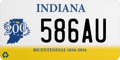 IN license plate 586AU