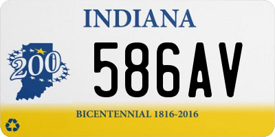 IN license plate 586AV