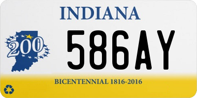 IN license plate 586AY