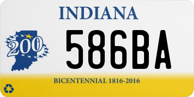 IN license plate 586BA