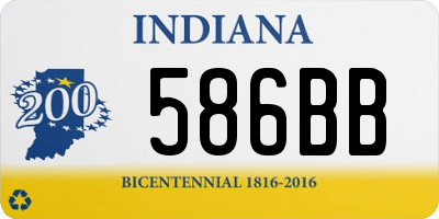 IN license plate 586BB