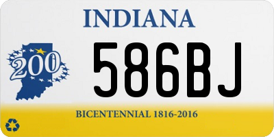 IN license plate 586BJ