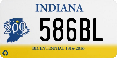 IN license plate 586BL