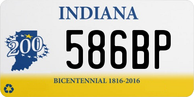 IN license plate 586BP