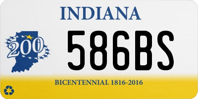 IN license plate 586BS