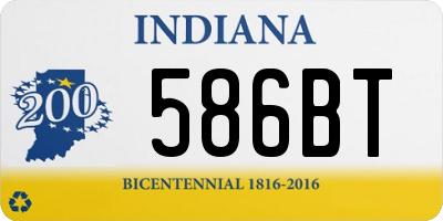 IN license plate 586BT