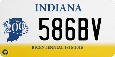 IN license plate 586BV